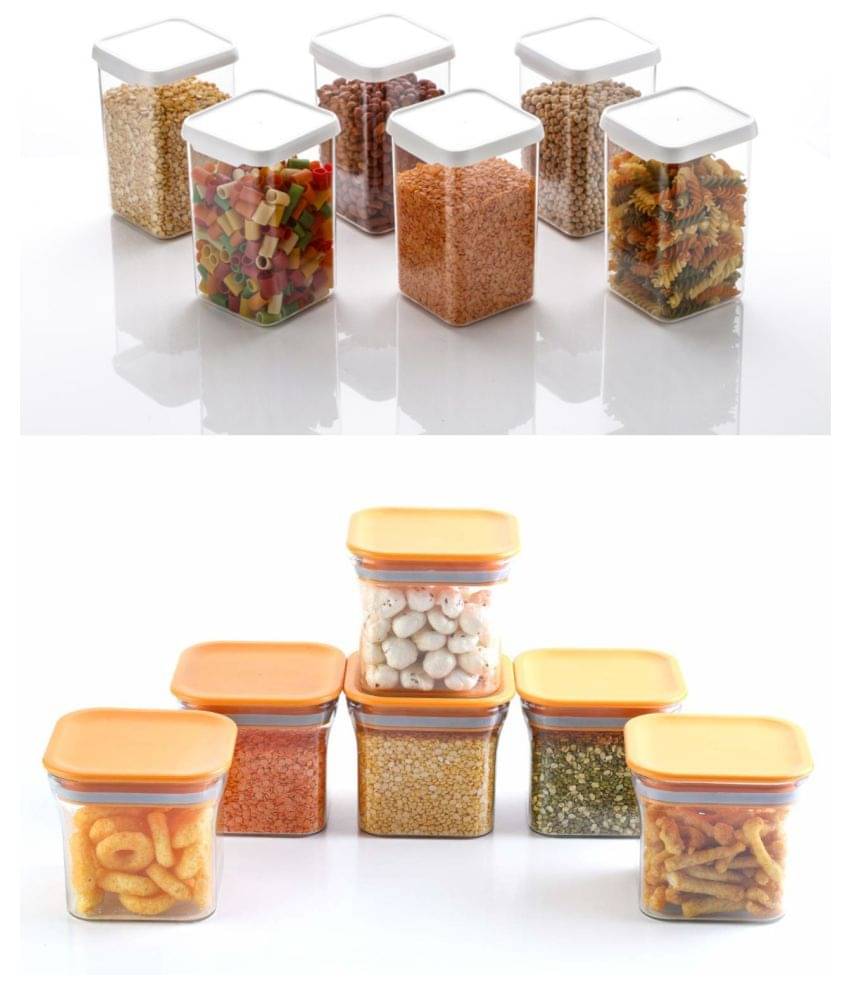 Analog Kitchenware Dal, Pasta, Grocery Plastic Food Container Set of 12 1100 mL Analog Kitchenware Dal, Pasta, Grocery Plastic Food Container Set of 12 1100 mL