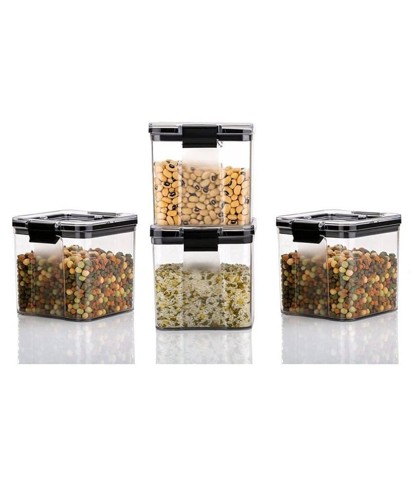 Analog Kitchenware Dal, Pasta, Grocery Plastic Food Container Set of 4 550 mL Analog Kitchenware Dal, Pasta, Grocery Plastic Food Container Set of 4 550 mL