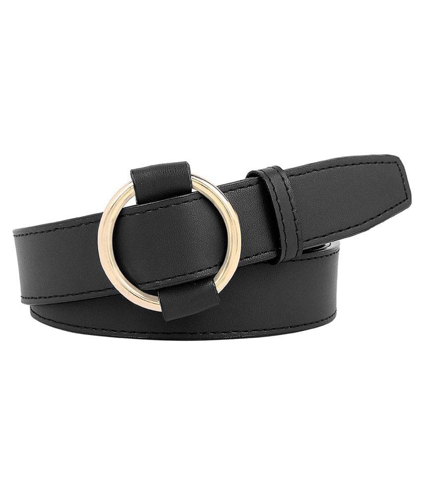     			Contra Black Faux Leather Casual Belt