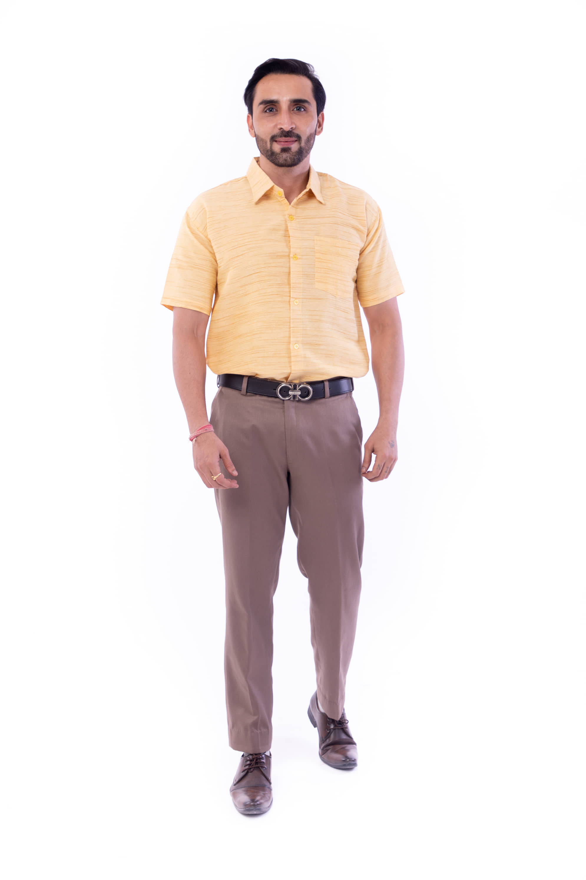DESHBANDHU DBK - Yellow Cotton Regular Fit Men's Formal Shirt (Pack of 1)