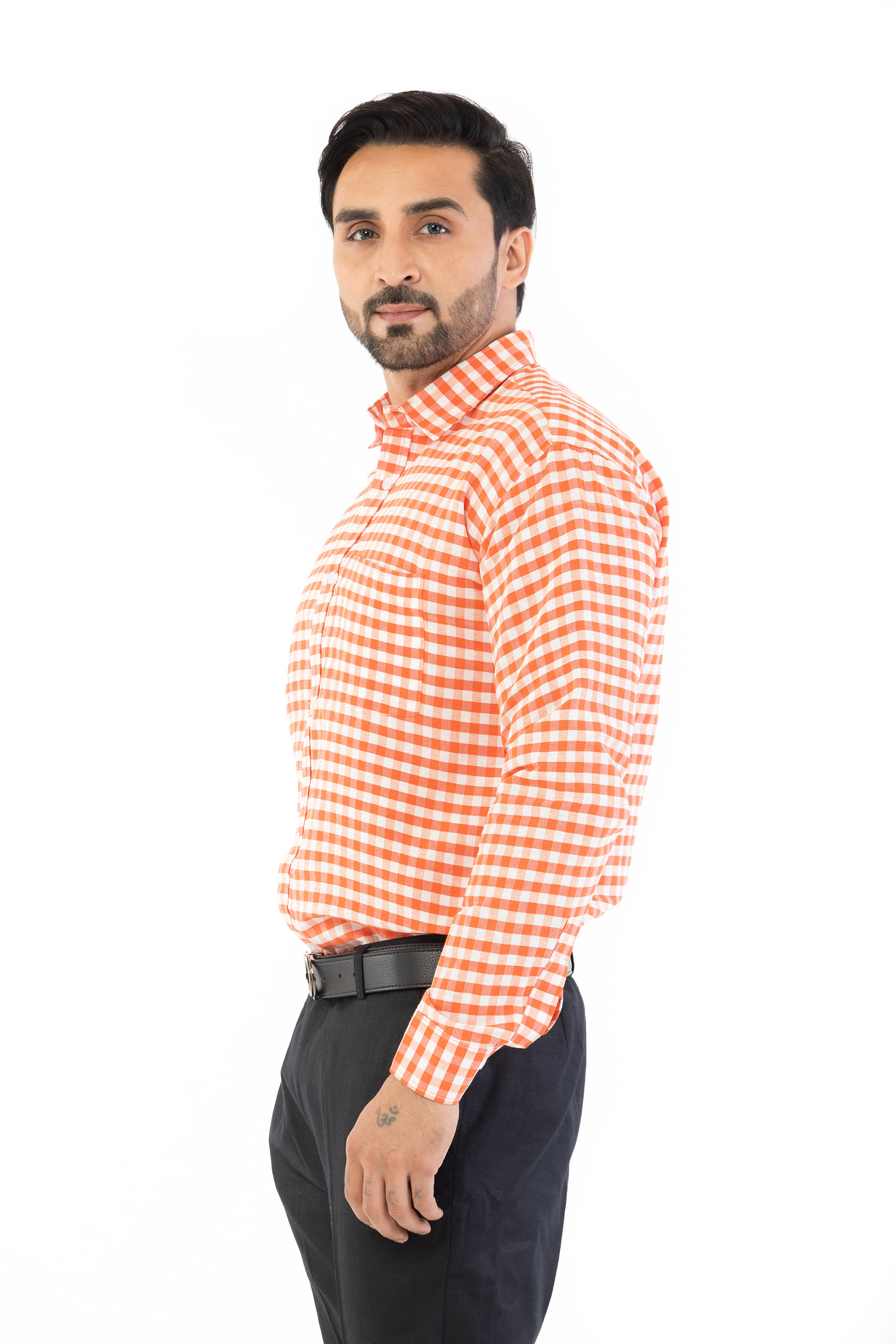 DESHBANDHU DBK - Orange Cotton Regular Fit Men's Formal Shirt (Pack of 1)     			DESHBANDHU DBK - Orange Cotton Regular Fit Men's Formal Shirt (Pack of 1)