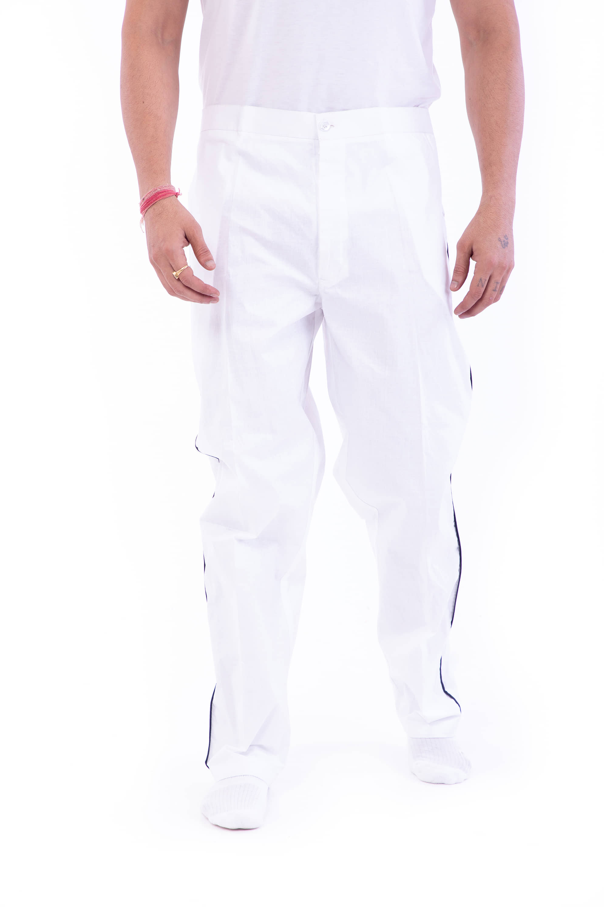 DESHBANDHU DBK White Cotton Joggers Single - Track Pants | Buy online on ZillyBuy
