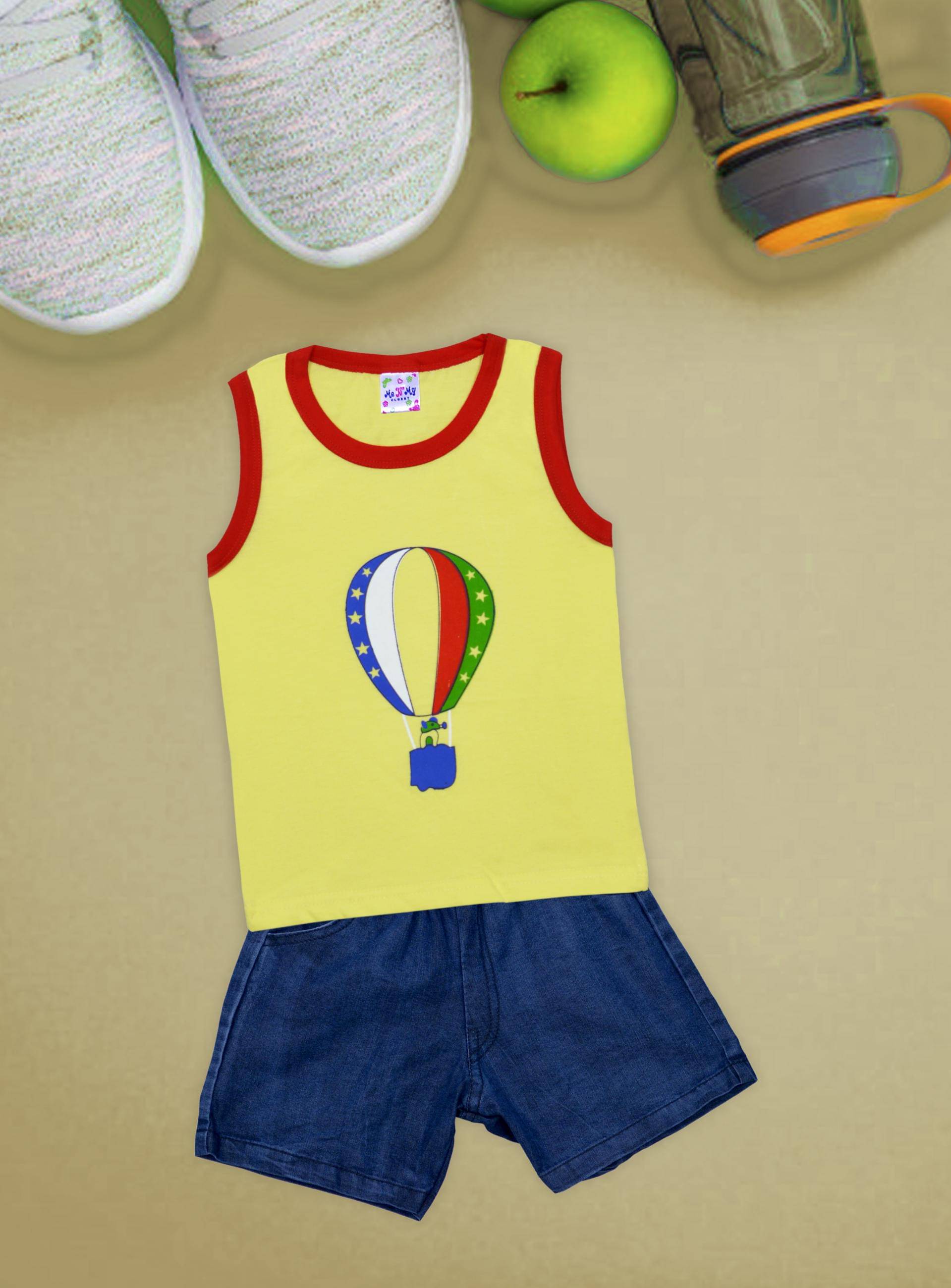    			Me N My CLOSET Pack of 1 Boys Cotton Set ( Yellow )