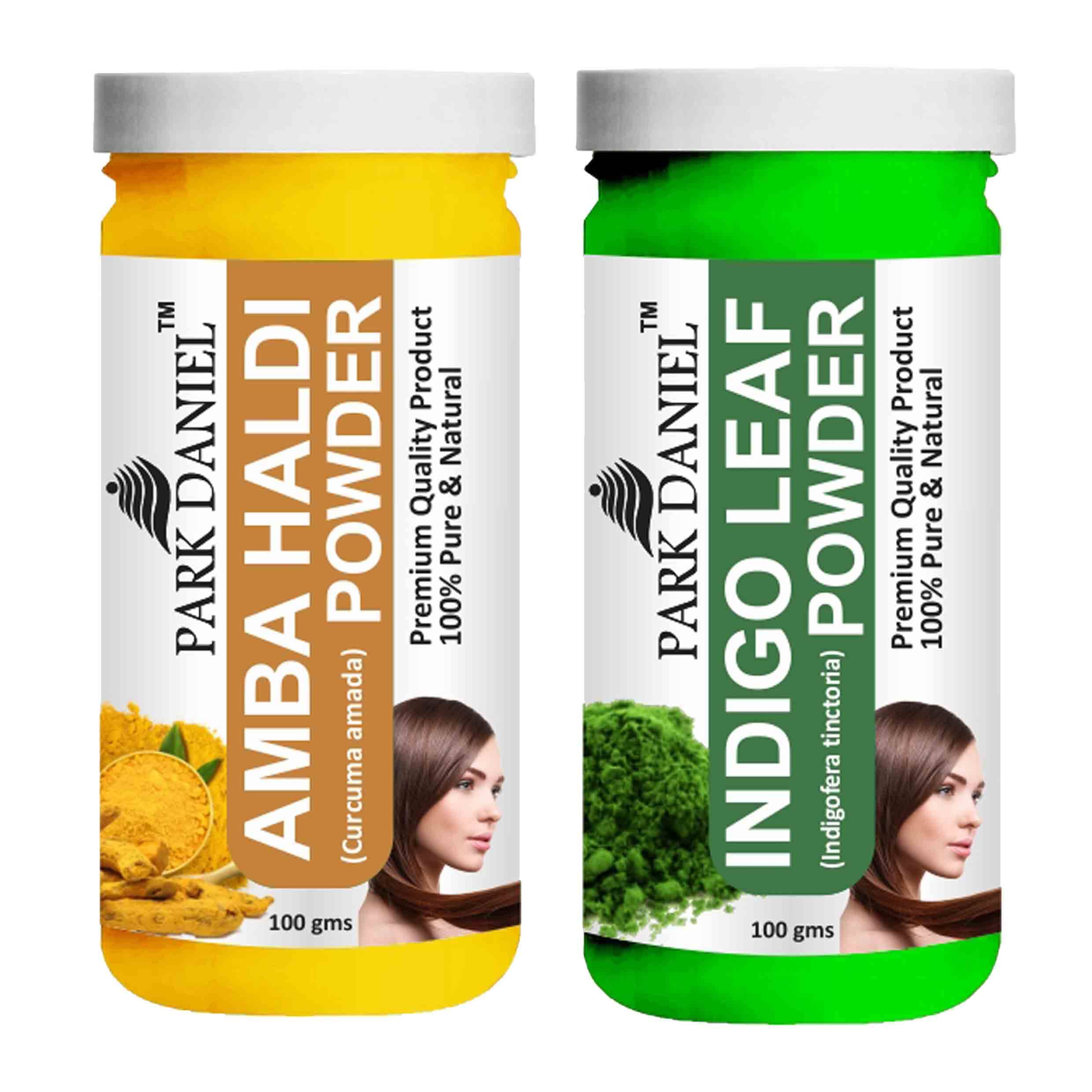Park Daniel Amba Haldi & Indigo Leaf Powder Hair Mask 200 g Pack of 2 Park Daniel Amba Haldi & Indigo Leaf Powder Hair Mask 200 g Pack of 2