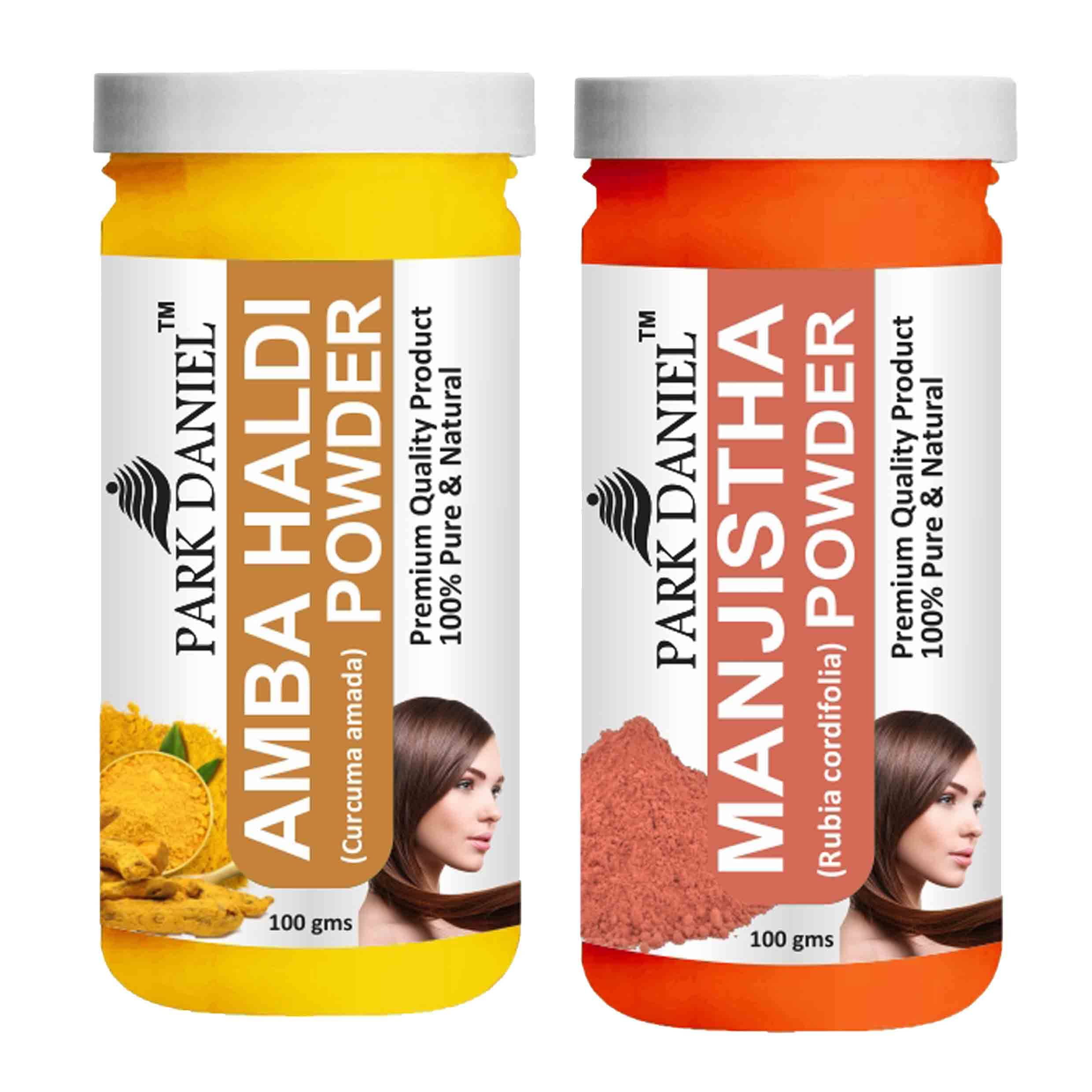 Park Daniel Amba Haldi & Manjistha Leaf Powder Hair Mask 200 g Pack of 2 Park Daniel Amba Haldi & Manjistha Leaf Powder Hair Mask 200 g Pack of 2