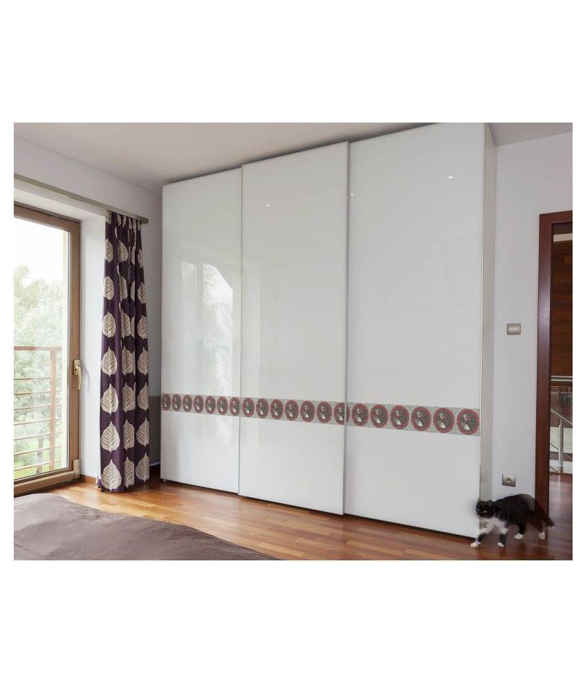     			WallDesign Artistic Fish Grey Ethnic - 8 cm W x 488 cm L Abstract Sticker ( 488 x 8 cms )