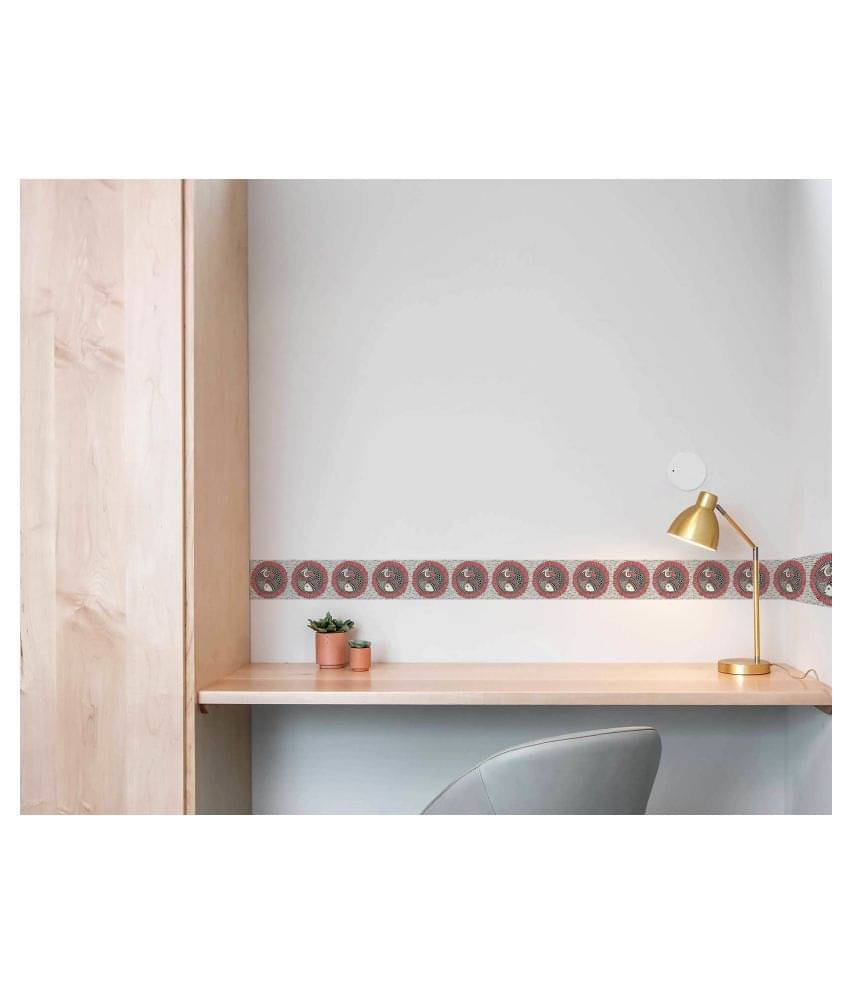 WallDesign Artistic Fish Grey Ethnic - 8 cm W x 305 cm L Abstract Sticker ( 305 x 8 cms )     			WallDesign Artistic Fish Grey Ethnic - 8 cm W x 305 cm L Abstract Sticker ( 305 x 8 cms )