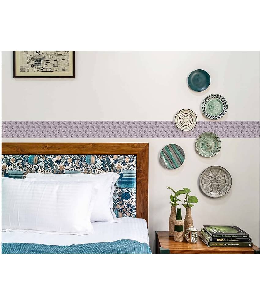 WallDesign Boomerang Texture - 8 cm W x 305 cm L Abstract Sticker ( 305 x 8 cms )