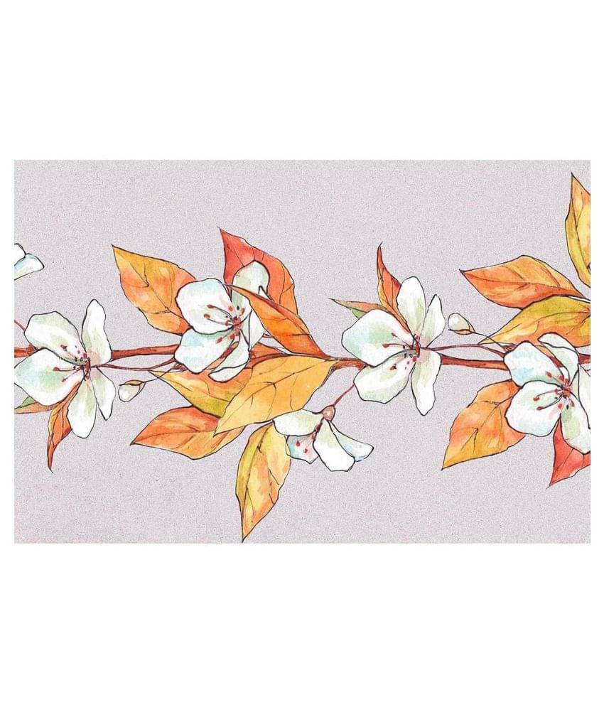 WallDesign Lily Flowers & Leaves - 14 cm W x 153 cm L Floral Sticker ( 153 x 14 cms )     			WallDesign Lily Flowers & Leaves - 14 cm W x 153 cm L Floral Sticker ( 153 x 14 cms )