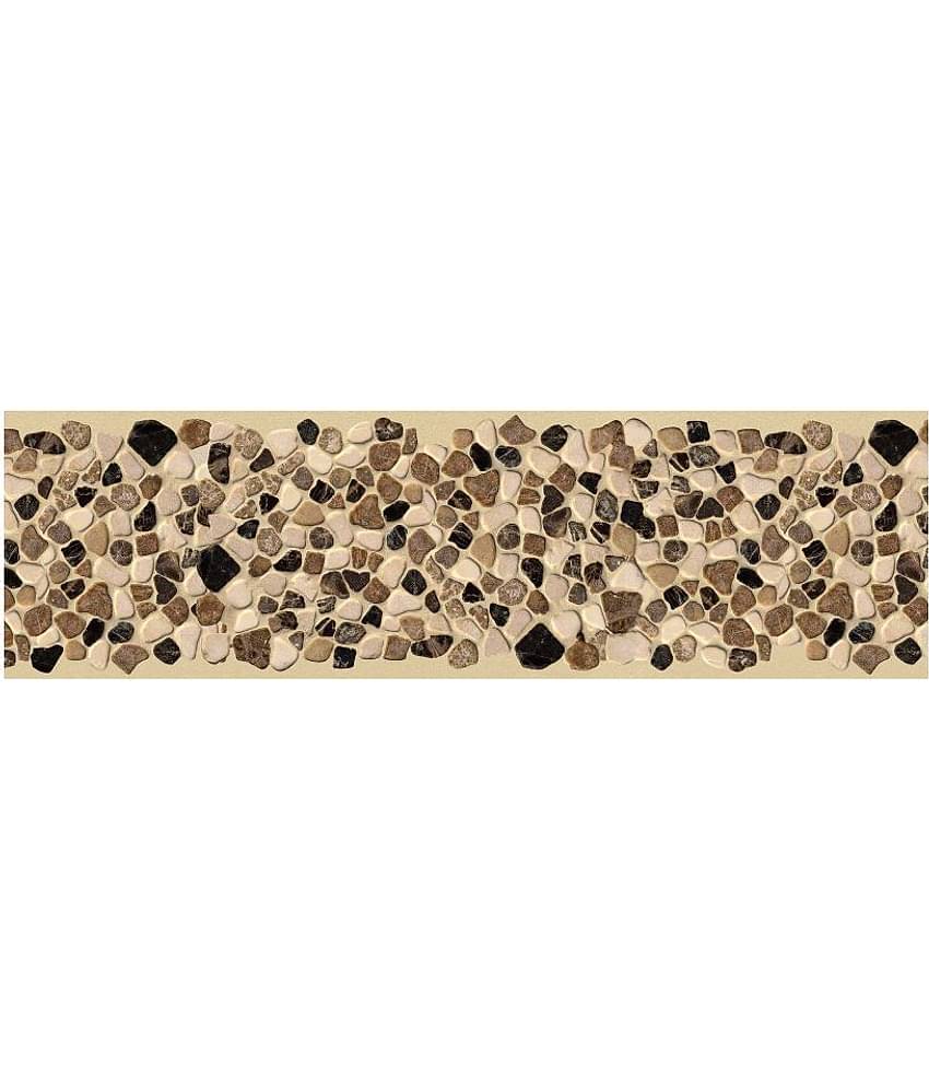 WallDesign Natural Stone Packed Tile - 8 cm W x 305 cm L Nature Sticker ( 305 x 8 cms )