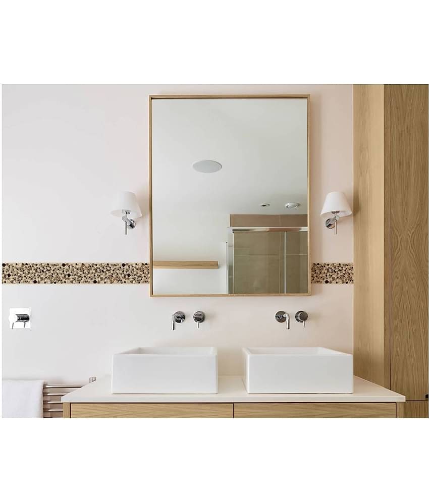 WallDesign Natural Stone Packed Tile - 8 cm W x 305 cm L Nature Sticker ( 305 x 8 cms )