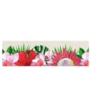 WallDesign Sunflowers &amp; Hibiscus - 14 cm W x 153 cm litres Floral Sticker ( 153 x 14 cms )