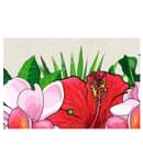 WallDesign Sunflowers &amp; Hibiscus - 14 cm W x 305 cm litres Floral Sticker ( 305 x 14 cms )