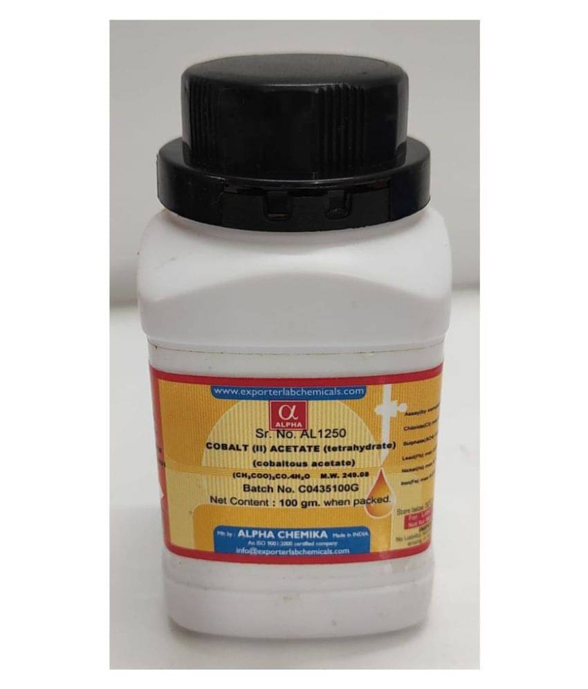     			COBALT (II) ACETATE (tetrahydrate) 100 GM
