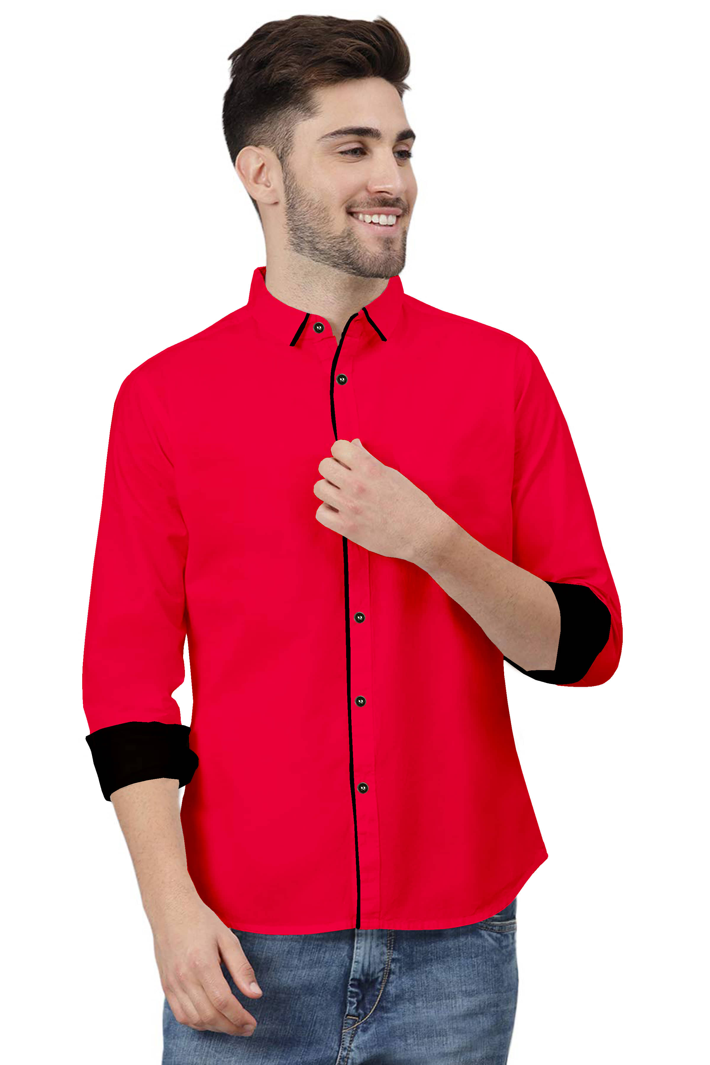 P&V CREATIONS - Blue Cotton Blend Regular Fit Men's Casual Shirt (Pack of 1)
