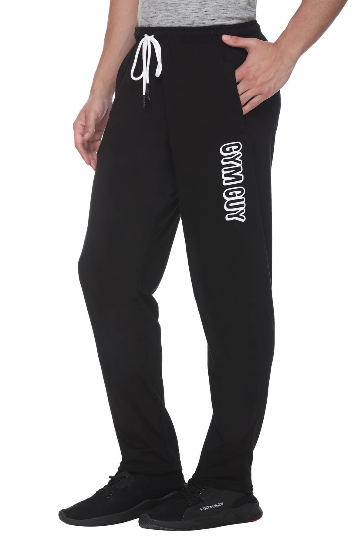 HVBK Black Cotton Blend Trackpants Pack of 1 - Track Pants | Buy online on ZillyBuy