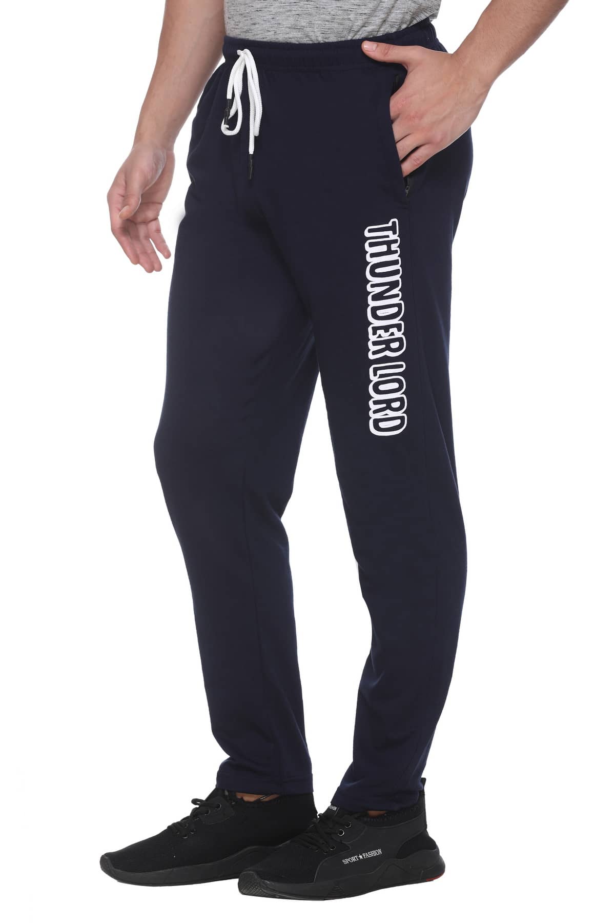 HVBK Blue Cotton Blend Trackpants Pack of 1 - Track Pants | Buy online on ZillyBuy