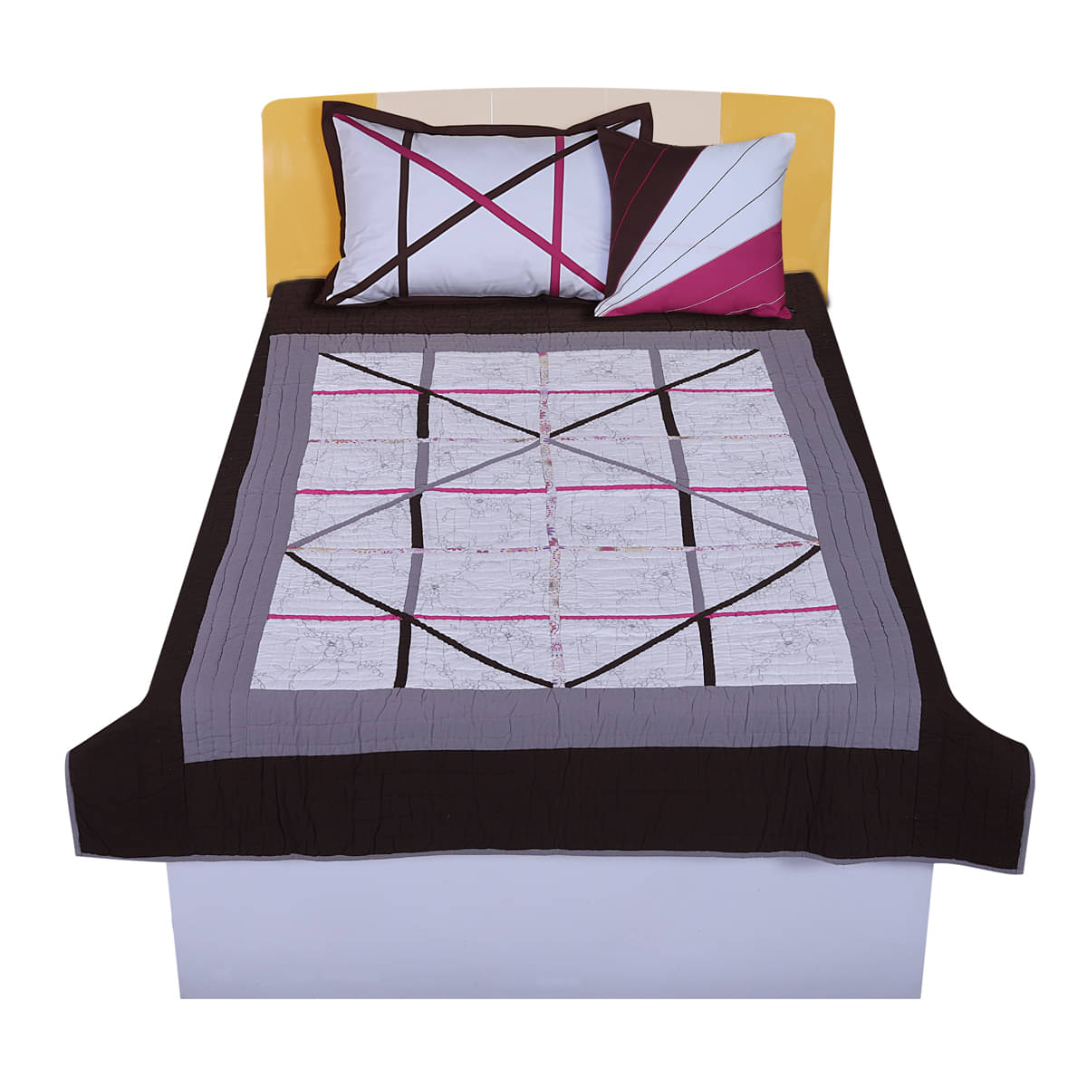     			Hugs'n'Rugs Single Cotton Embroidery Comforter with One Pillow Cover & One Cushion cover