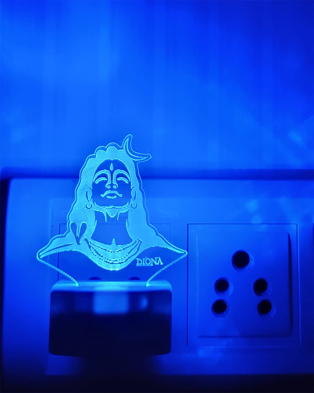 DIONA Night Lamp Shiva Adiyogi Sadhguru 3D Illusion Home Decor Led Night Light