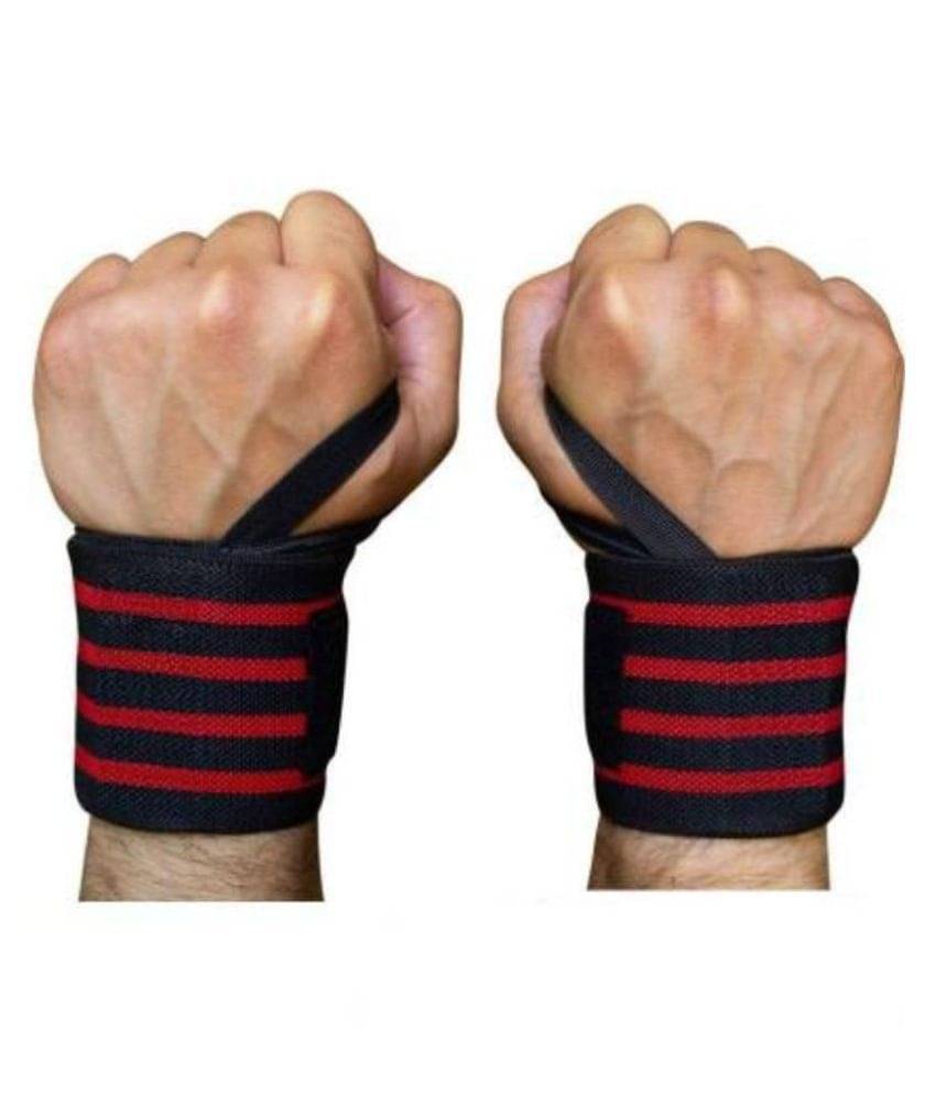     			EmmEmm 2 Pcs Premium Thumb Loop Wrist Support for Cycling/Gym and Other Sports (Red/Green/Grey/Black)