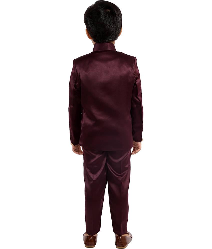 Fourfolds Boys Polyester Waistcoat ( Pack of 1 , Black )