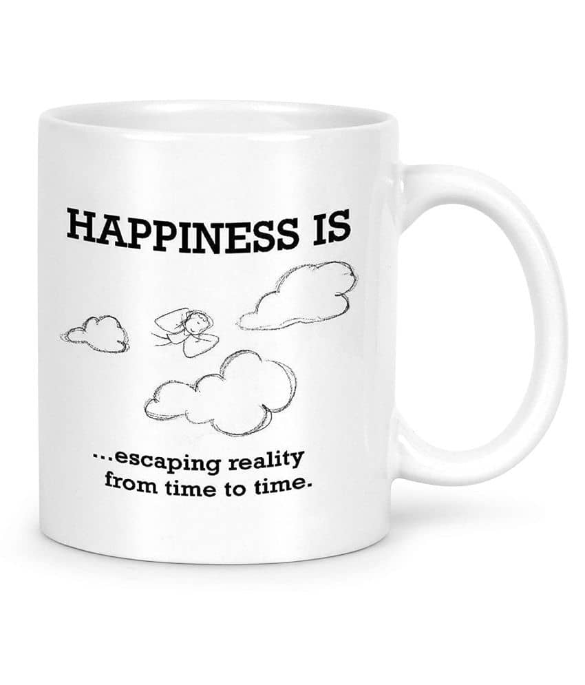 Idream Quote Printed Ceramic Coffee Mug 1 Pcs 330 mL
