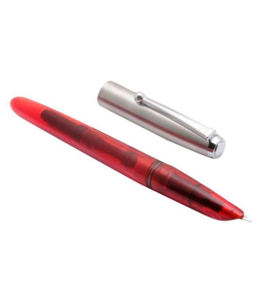     			Jinhao 51A Demonstrator Orange Fountain Pen Fine Nib Steel Cap