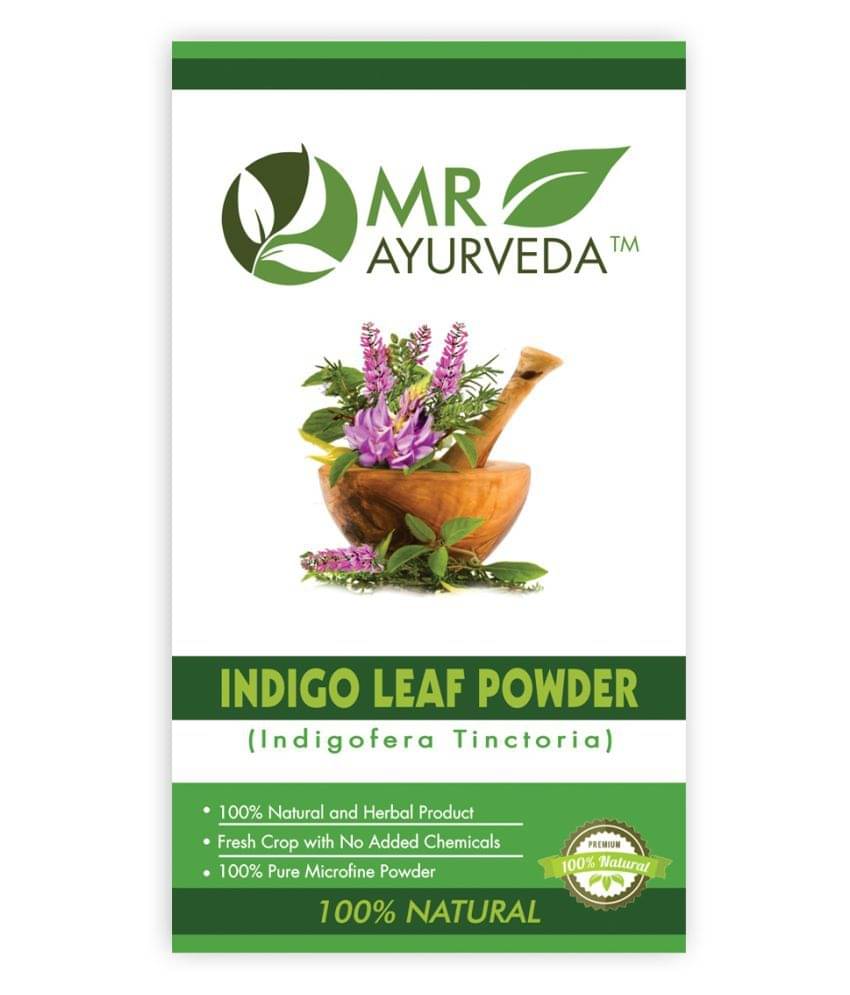     			MR Ayurveda 100% Pure & Fresh Indigo Leaf Powder, Hair Color Organic Henna 100 g