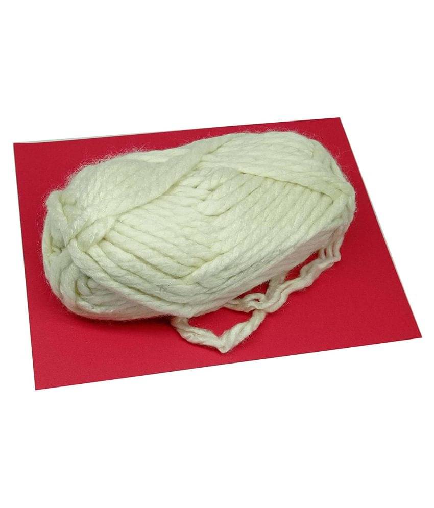     			PRANSUNITA Super Soft Spaghetti Thick Chunky Wool Yarn for Knitting and Crochet Project, - 150 GMS – Color -White