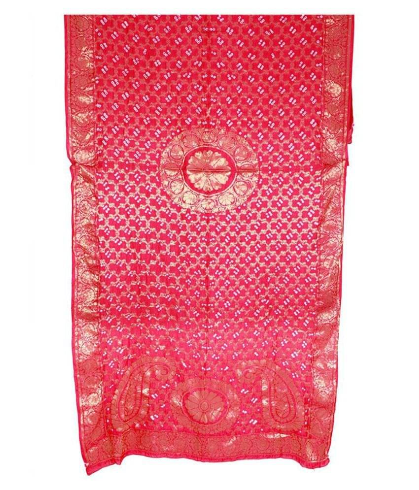 Raj Pink Banarasi Silk Banarasi Dupatta - Single Raj Pink Banarasi Silk Banarasi Dupatta - Single