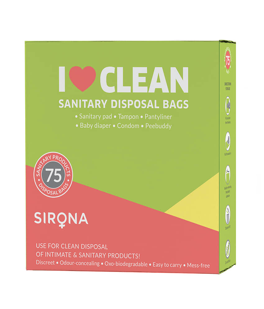 Sanitary and Diapers Disposal Bag by Sirona 75 Bags