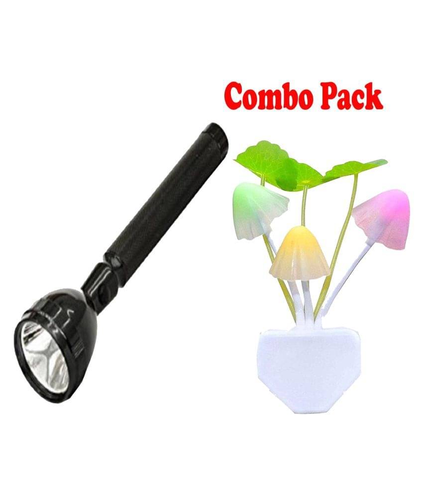     			Stylopunk 2W Flashlight Torch ST03 Free Night lamp - Pack of 2