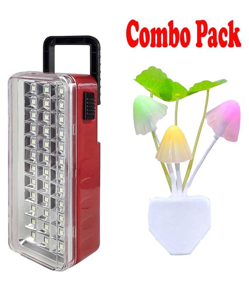 Stylopunk 6W Emergency Light ST24 Free Night lamp Multi - Pack of 2 Stylopunk 6W Emergency Light ST24 Free Night lamp Multi - Pack of 2