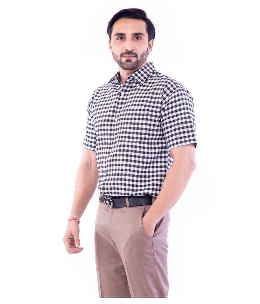 DESHBANDHU DBK - Black Cotton Regular Fit Men's Casual Shirt ( Pack of 1 )