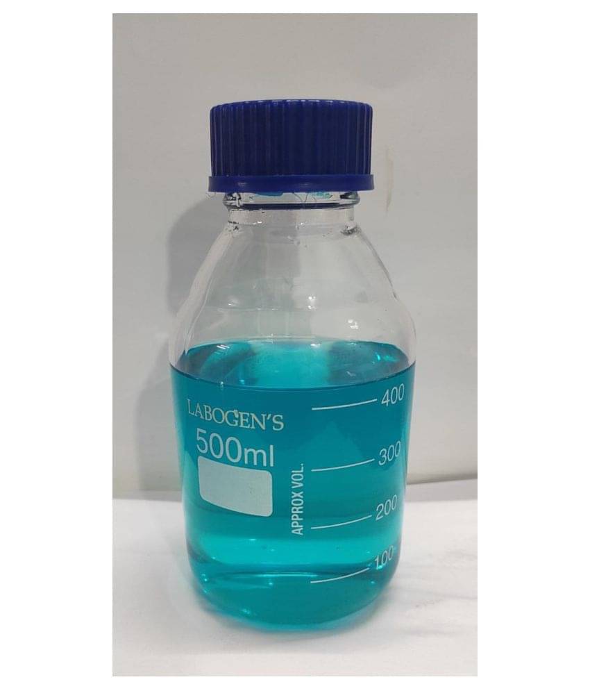 Labogens Glass Reagent Bottle with Blue Screw Cap 500ml Labogens Glass Reagent Bottle with Blue Screw Cap 500ml