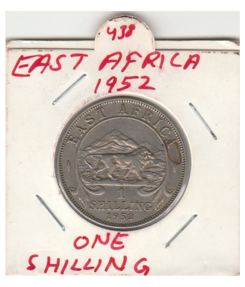     			NUMISMATECALLY RARE AND COLLECTIBLE ONE SHILLING EAST AFRICA  ,  YEAR-1952 C01N,. HIGHLY COLLECTIBLE HIGH GRADE  COPPER NICKLE BEAUYIFUL  C01N IN EXTRA FINE CONDITION .  WIGHT-7.81 GRAMS.CHECK PICTURE CAREFULLY BEFORE ORDER PLEASE DONT PLACE FAKE ORDER.,