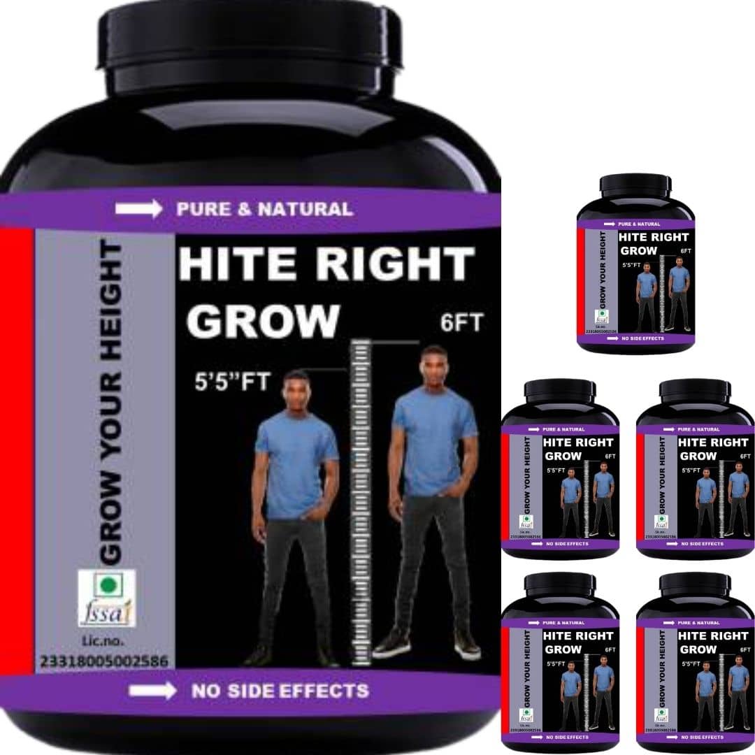 VITARA HEALTHCARE hite right grow plain flavor 0.6 kg Powder Pack of 6