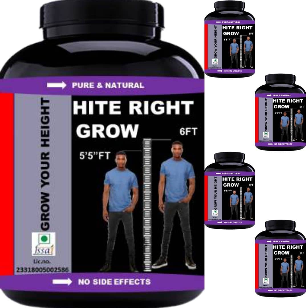 VITARA HEALTHCARE hite right grow chocolate flavor 0.5 kg Powder Pack of 5