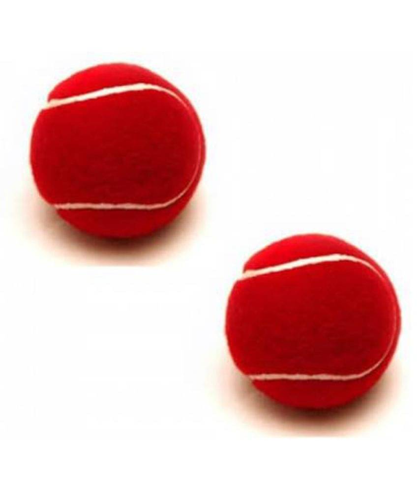     			EmmEmm Pack of 2 Pcs Premium Range Cricket Tennis Balls (Red)