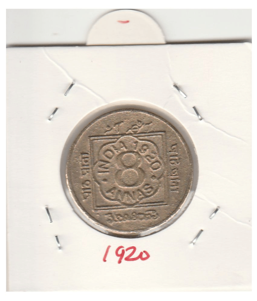 NUMISMATECALLY RARE AND COLLECTIBLE C01N.EIGHT ANNA , YEAR-1920, KING GEORGE V KING EMPERROR C01N,. HIGHLY COLLECTIBLE HIGH GRADE BEAUTIFUL C01N IN EXTRA FINE CONDITION . WIGHT-8 GRAMS. NUMISMATECALLY RARE AND COLLECTIBLE C01N.EIGHT ANNA , YEAR-1920, KING GEORGE V KING EMPERROR C01N,. HIGHLY COLLECTIBLE HIGH GRADE BEAUTIFUL C01N IN EXTRA FINE CONDITION . WIGHT-8 GRAMS.