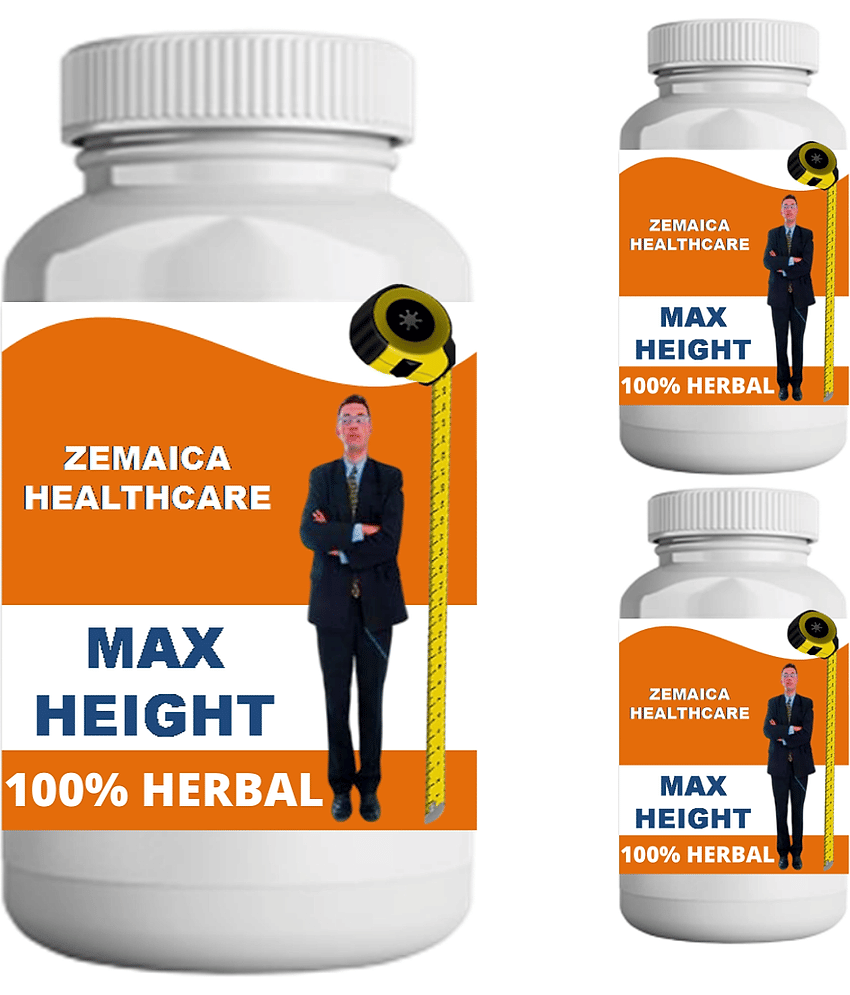 Zemaica Healthcare max height plain flavor 0.3 kg Powder Pack of 3 Zemaica Healthcare max height plain flavor 0.3 kg Powder Pack of 3