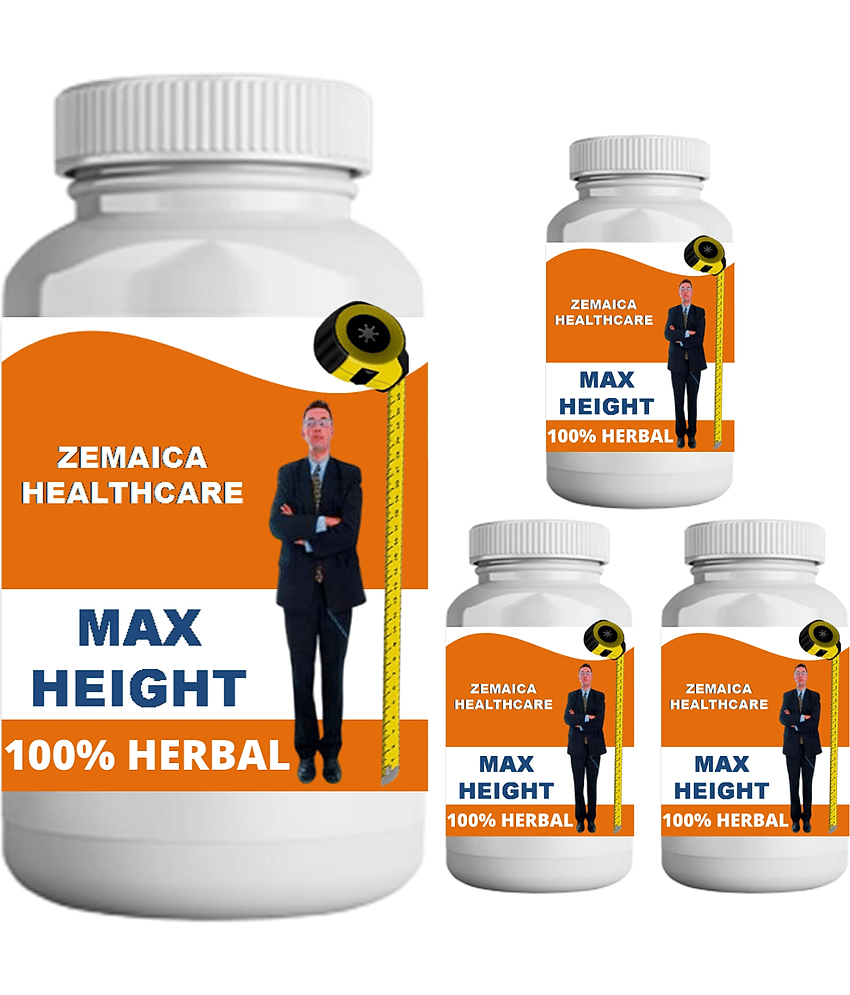 Zemaica Healthcare max height plain flavor 0.4 kg Powder Pack of 4 Zemaica Healthcare max height plain flavor 0.4 kg Powder Pack of 4