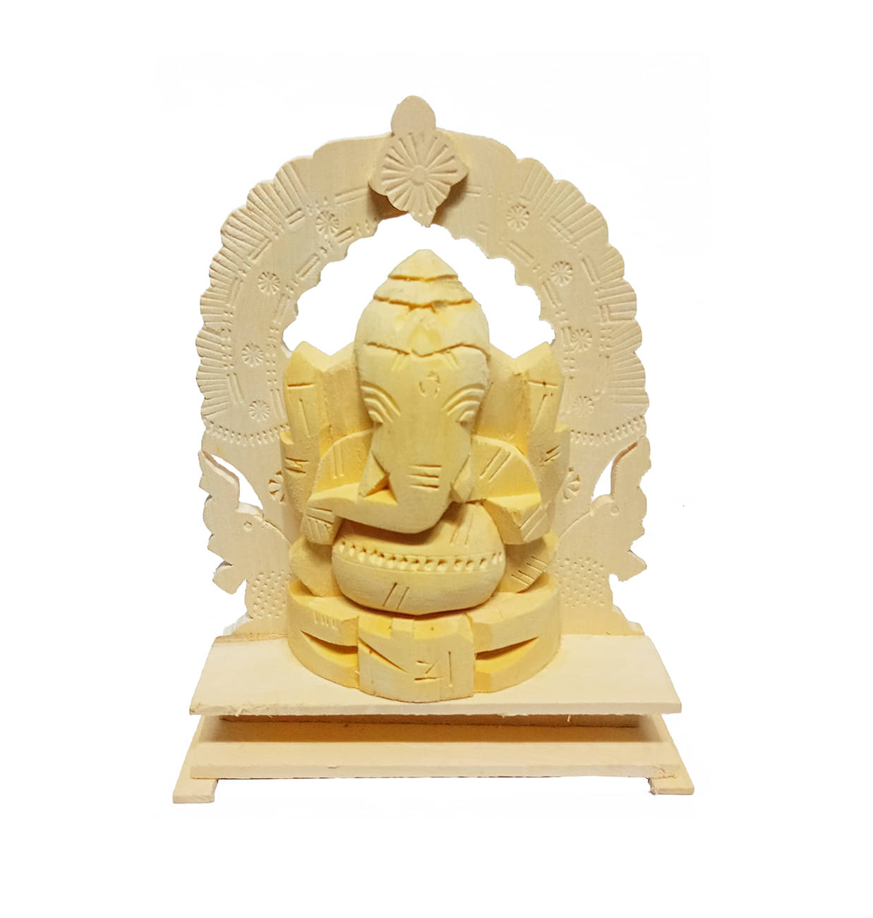 JDS PUJA ARTICLES Swetherka Ganesh (S:2) Wood Ganesha Idol 13 x 10 cms Pack of 1 JDS PUJA ARTICLES Swetherka Ganesh (S:2) Wood Ganesha Idol 13 x 10 cms Pack of 1