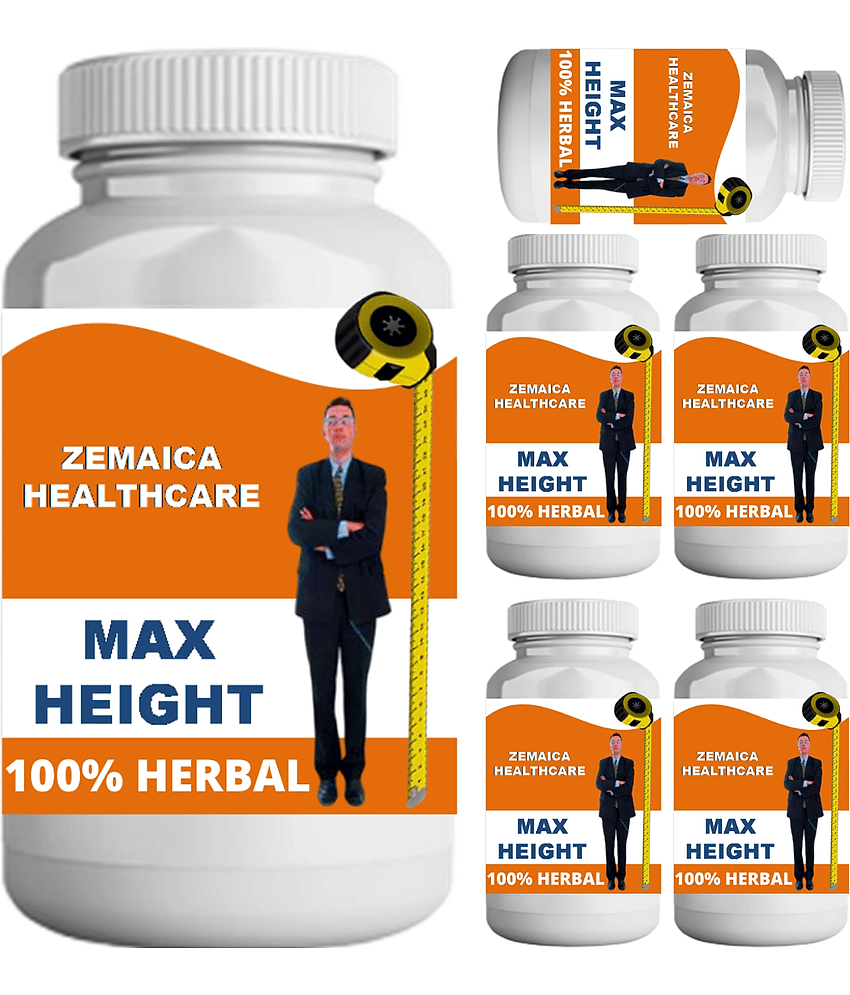 Zemaica Healthcare max height plain flavor 0.6 kg Powder Pack of 6 Zemaica Healthcare max height plain flavor 0.6 kg Powder Pack of 6