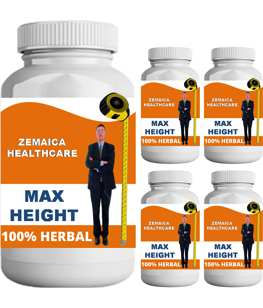Zemaica Healthcare max height plain flavor 0.5 kg Powder Pack of 5 Zemaica Healthcare max height plain flavor 0.5 kg Powder Pack of 5