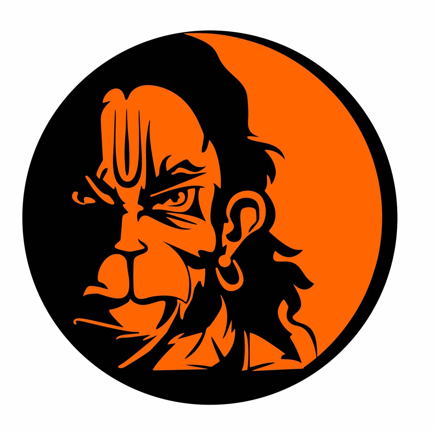 Asmi Collection Hanuman Wall Sticker ( 40 x 40 cms )