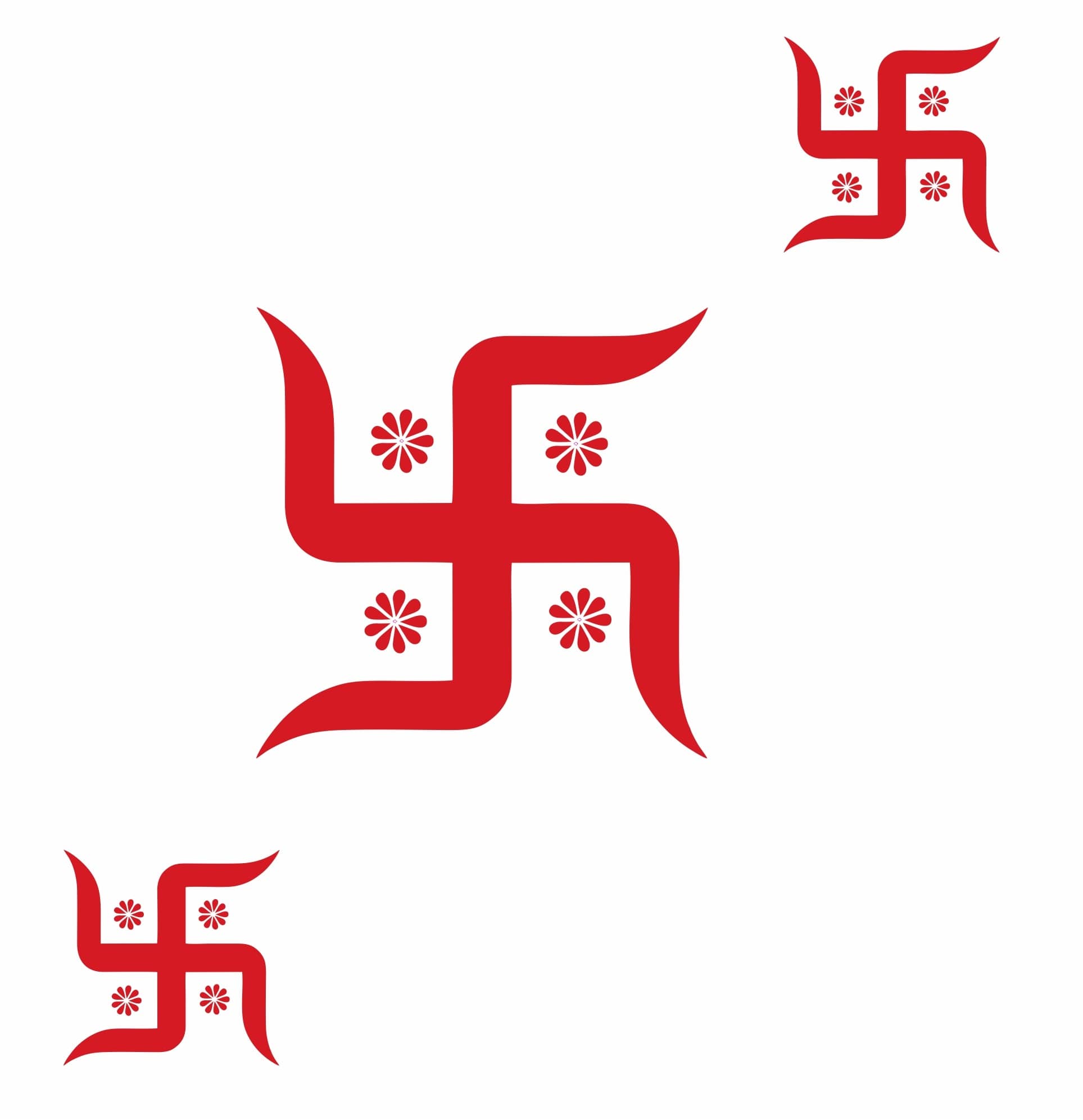 Asmi Collection Swastika Wall Sticker ( 25 x 25 cms )