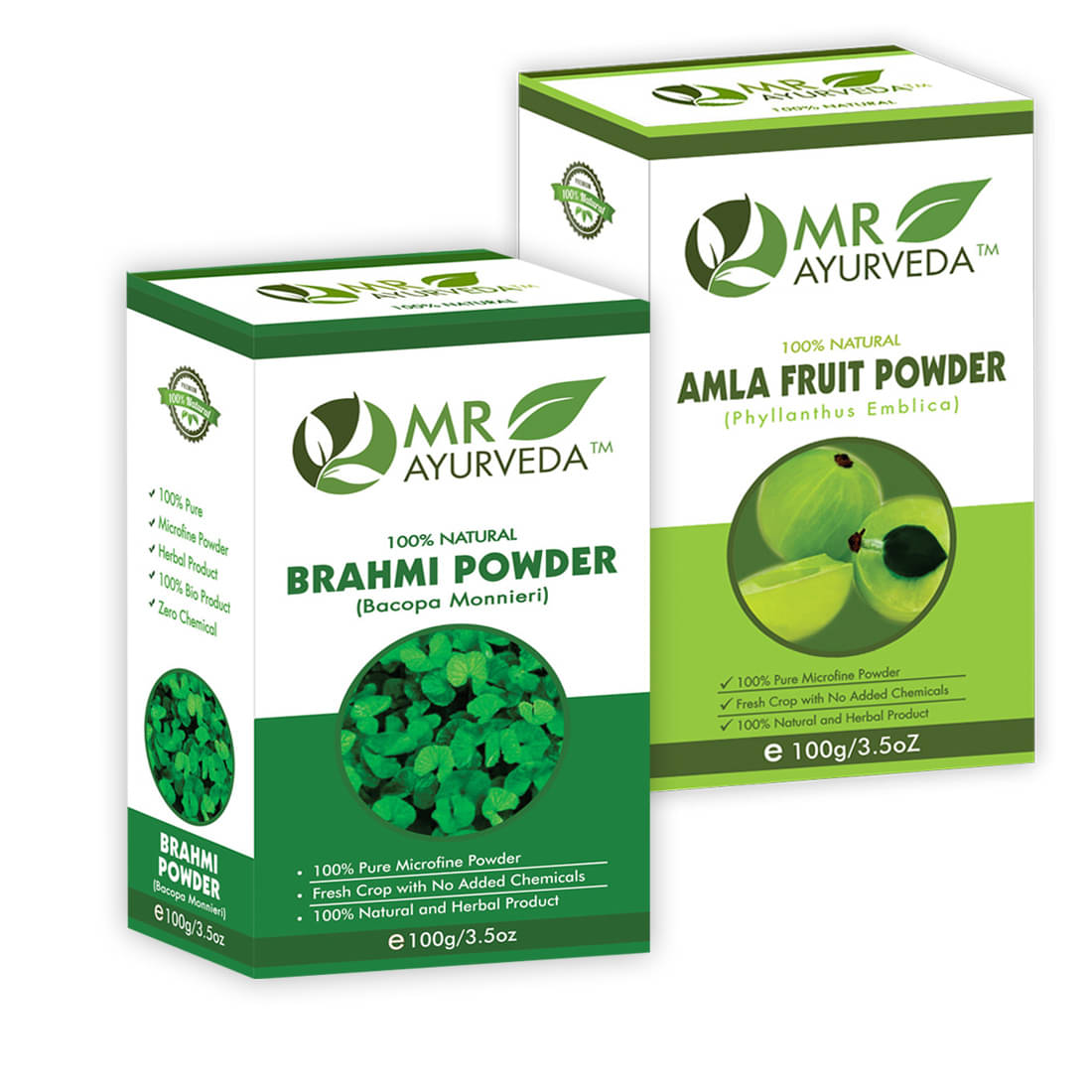 MR Ayurveda 100% Herbal Brahmi Powder and Amla Powder Hair Scalp Treatment 200 g Pack of 2 MR Ayurveda 100% Herbal Brahmi Powder and Amla Powder Hair Scalp Treatment 200 g Pack of 2