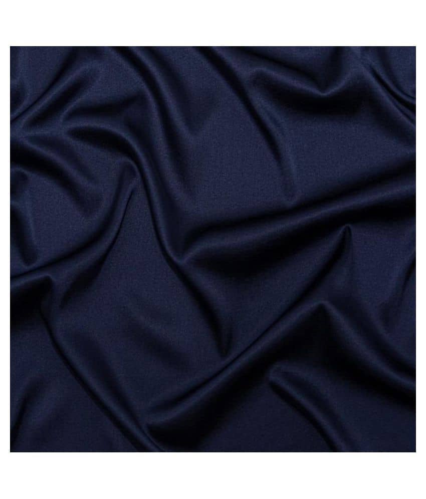 Makhanchor Navy 100 Percent Cotton Unstitched Shirt pc Single - Unstitched Fabrics | Buy online on ZillyBuy