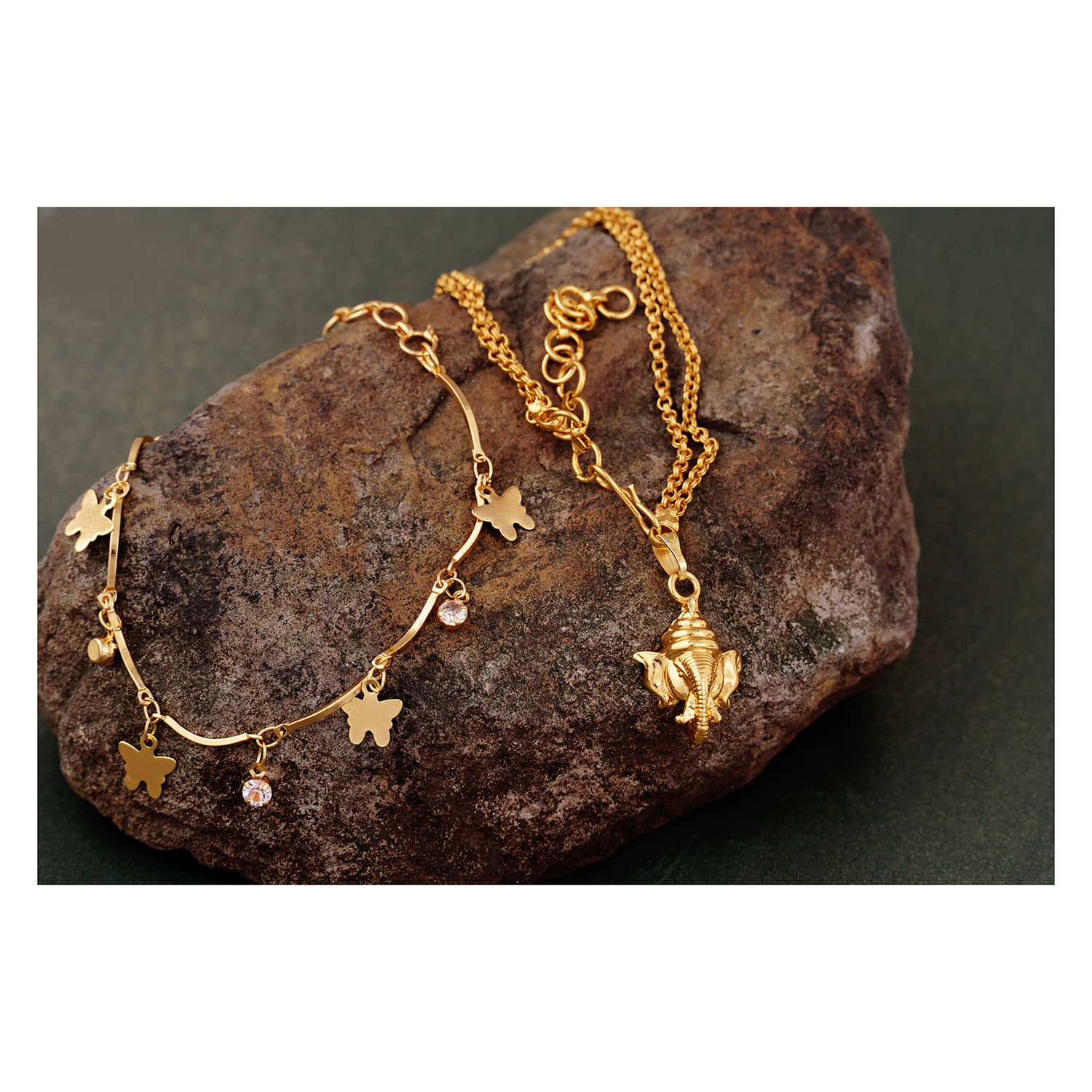 JFL - Jewellery For Less Gold Bracelet ( Pack of 2 ) - Bangles & Bracelets | Buy online on ZillyBuy